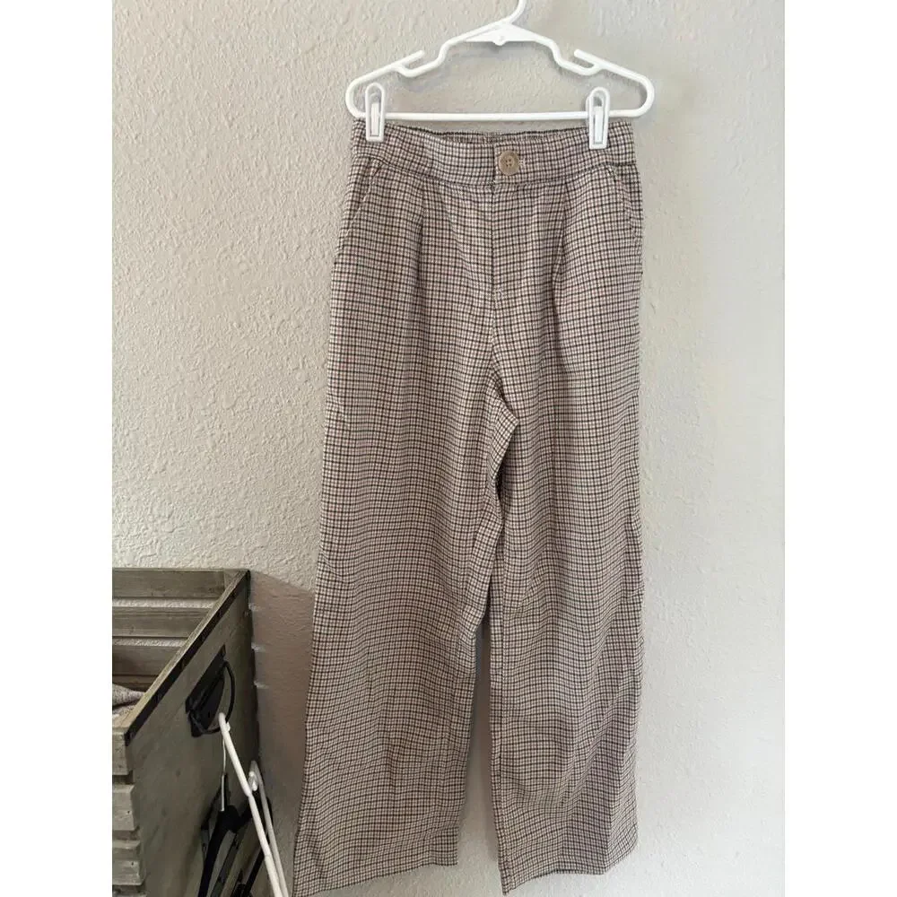 Youth Abercrombie Kids girls brown/black/white print pants size 9/10